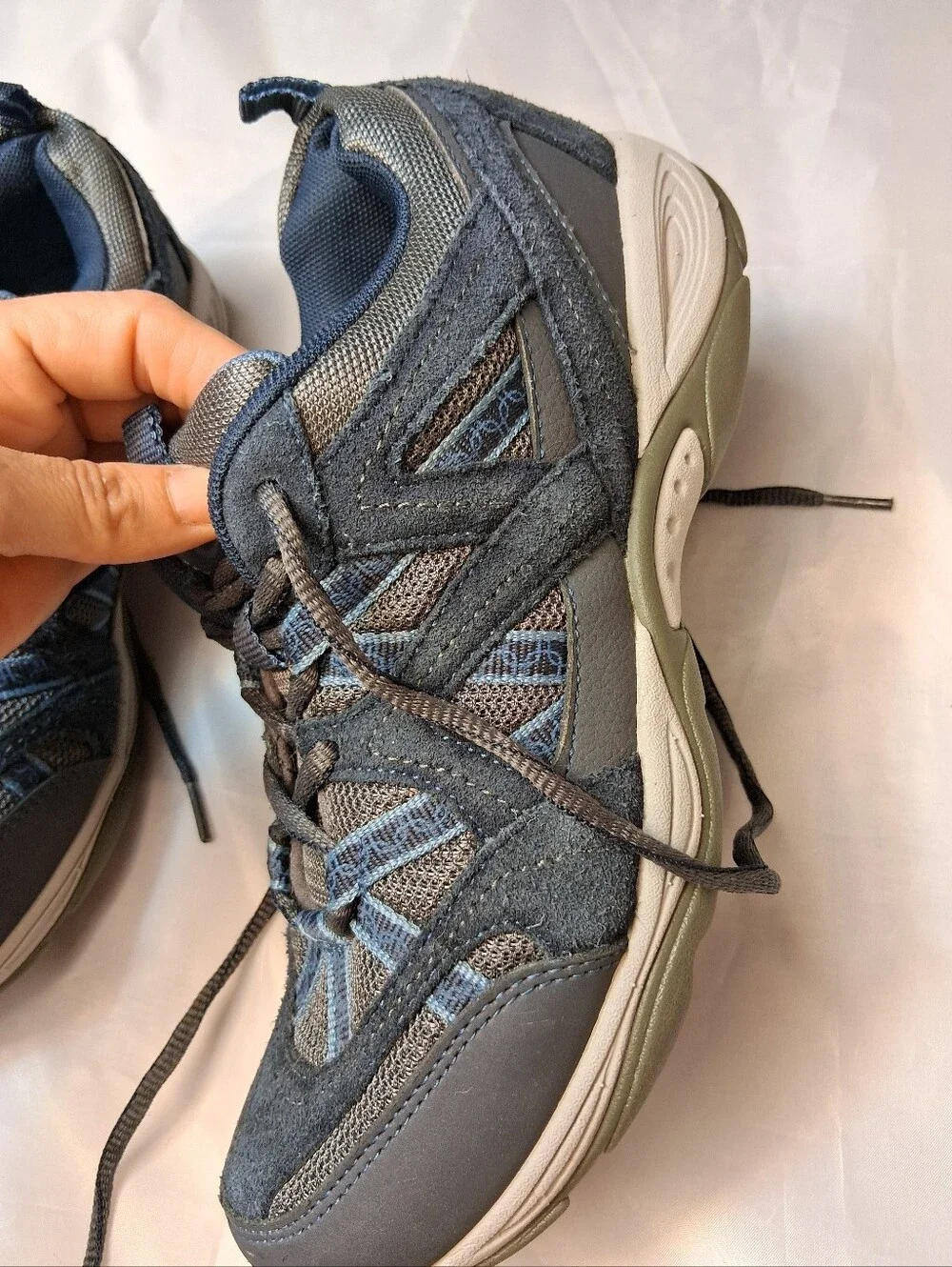 Easy Spirit Exploremap Walking Shoes Navy Blue Mesh Sneaker Women's Size 8M